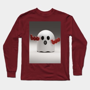 3d rendered cute ghost perfect for halloween design project Long Sleeve T-Shirt